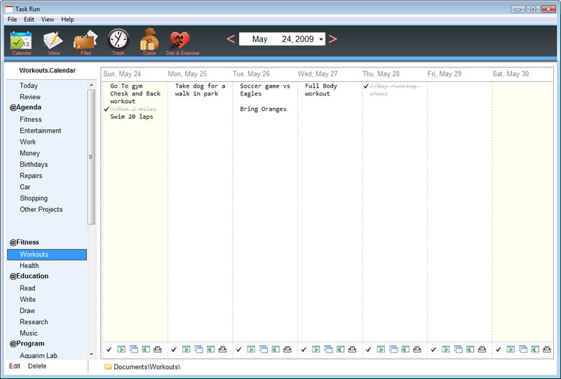 TaskRun Time Planner and Life Organizer software